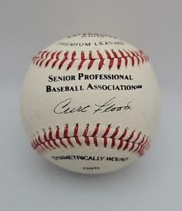 Curt Flood Senior Professional Baseball Wilson A1010 verblasste Signaturen an den Seiten - Bild 1 von 6