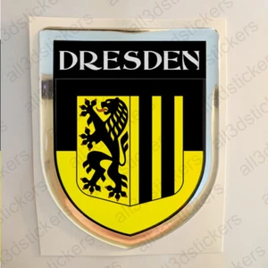 Aufkleber Dresden Deutschland Kfz-Aufkleber Emblem Flagge Wappen 3D Fahne Auto - Bild 1 von 1