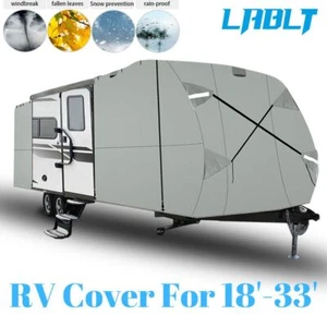 LABLT For 18'-33' Class A Travel Trailer RV Cover Windproof Anti-UV Dust 4-Ply - Bild 1 von 16