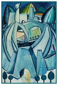 The Castle by Modern Artist by Amadeo Cardoso Counted Cross Stitch Chart Pattern - Picture 1 of 10