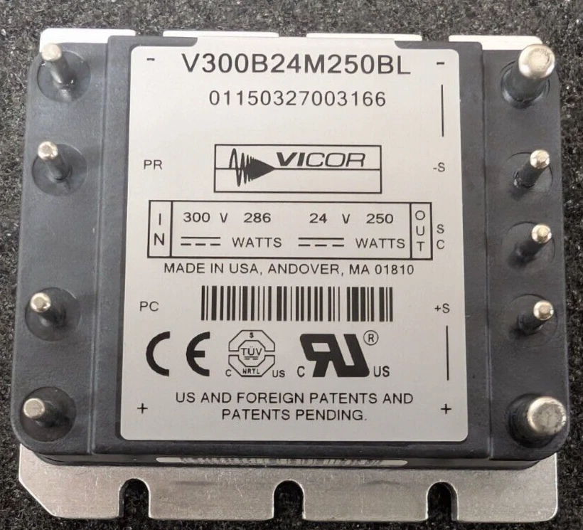 New, Vicor, V300B24M250BL, DC DC CONVERTER 24V 250W - Image 1 of 4