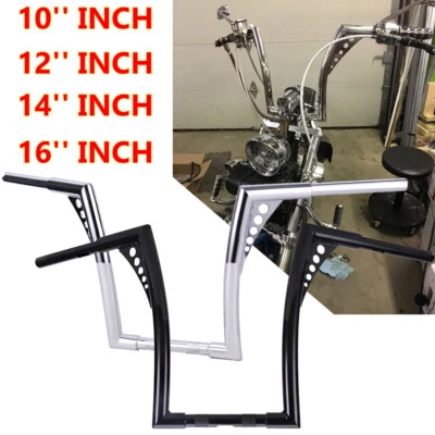 Manillar de 1 1/4" 10'' 12'' 14" 16'' 18'' para Harley Softail Fatboy Sportster XL Foto 1 de 4