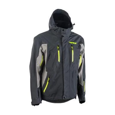 Fly Racing Incline Snowmobile Jacket Shell - Grey / Charcoal / Hi-Vis - 470-4101 - Image 1 of 3