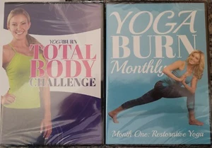 Yoga Burn Monthly Month One Restorative Yoga 4 Disc Set & Total Body Challenge - Picture 1 of 4