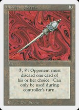1X Disrupting Scepter Revised Edition Damaged MTG CARD