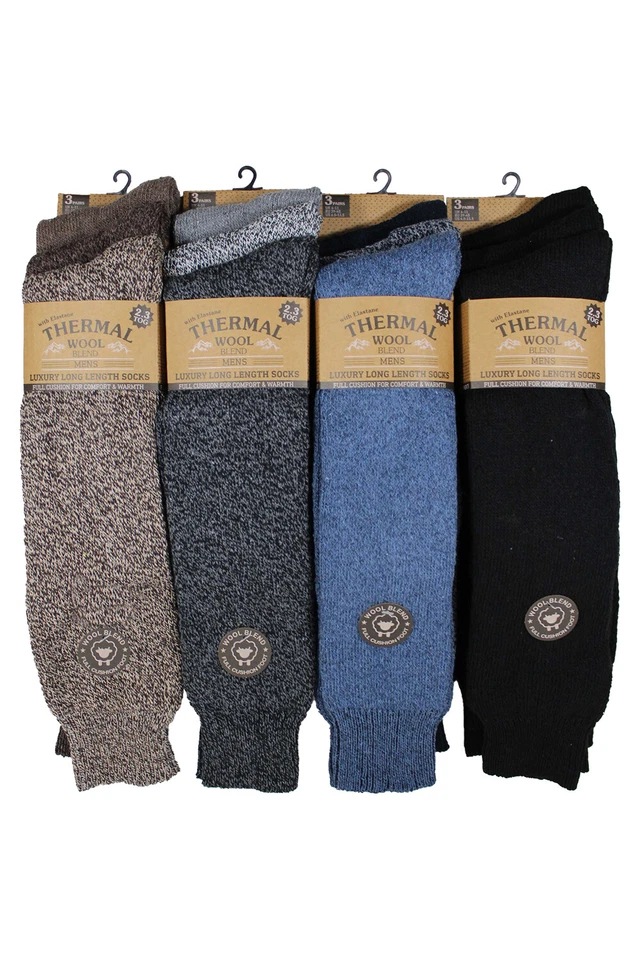 Men's Wool Blend Socks Heavy Duty Hiking Boots Winter Warm Boot Thermal Socks - Image 1 of 1