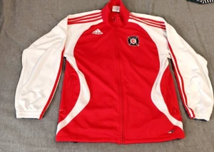 Authentic Major League Soccer Chicago Fire Adidas Jacket S Team Issued Red White - Picture 1 of 20