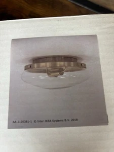 Ikea Atersken 304.370.57 Olga Design Ceiling Lamp Mouth Blown Clear Glass Globe - Picture 1 of 6