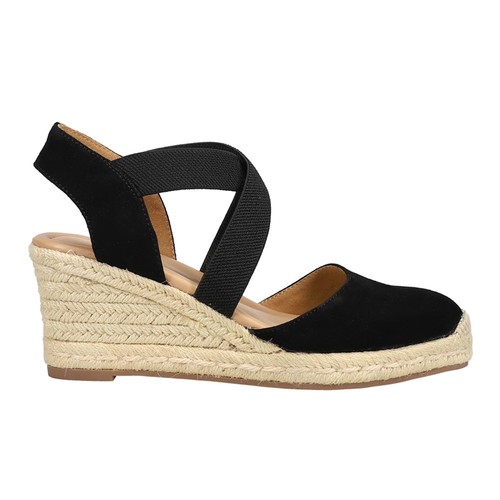 MBT Sandali casual Easy Spirit Meza espadrillas zeppa donna neri E MEZA 001