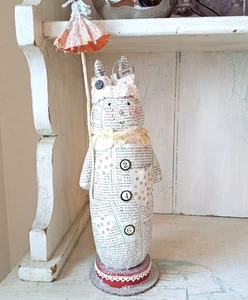 Vintage 13" Seasons Of Cannon Falls primativer Stil verzierter Osterhase  - Bild 1 von 8