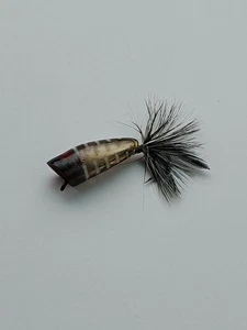 Señuelo de pesca vintage Heddon Popper Spook lubina cara roja costillas blancas - Imagen 1 de 4