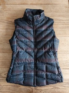 Gilet donna Patagonia piumino con esso taglia small piumino d'oca a quadri zip tasche senza cappuccio - Foto 1 di 9