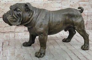 Bulldog: Estatuilla de Bronce Fundido en Caliente Serie Signature Grande 23" Largo Oferta de Estatuilla - Imagen 1 de 10