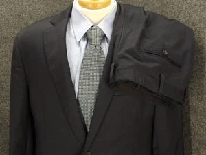 Brooks Brothers Suit 44S Italy Regent Blue Micro Check 36x27.5 Pants Reda Wool - Picture 1 of 18
