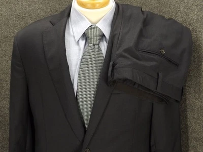 Brooks Brothers Suit 44S Italy Regent Blue Micro Check 36x27.5 Pants Reda Wool - Image 1 of 4