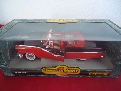 '56 FORD SUNLINER 1/18 SCALE ERTL 1998 AMERICAN MUSCLE CAR CONVERTIBLE - Image 1 of 4