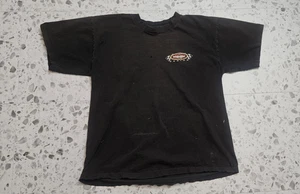 VTG 90 Wrangler Racing Black Tee T-Shirt Mens L DISTRESSED NASCAR - Picture 1 of 15