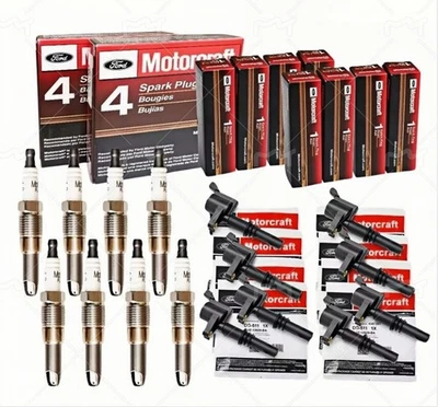 8 packs NEW Genuine DG511 Ignition Coil & Spark Plug SP546 For F150 Ford Lincoln - Image 1 of 4