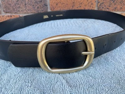 Cinturón de vestir de cuero ZARA (unisex) # Talla: S-M Foto 1 de 4