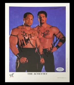 WWE THE ACOLYTES P-522 SIGNED 8X10 ORIGINAL PROMO PHOTO WITH PSA COA 1999 APA - Picture 1 of 2