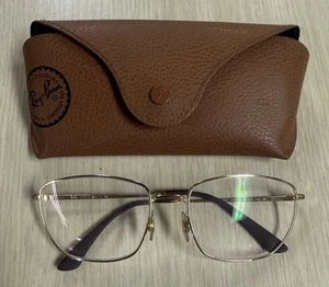 Ray Ban RB3653 001/73 Eyeglasses Gold Polished Frame Made in Italy 60-18 145 - Picture 1 of 5