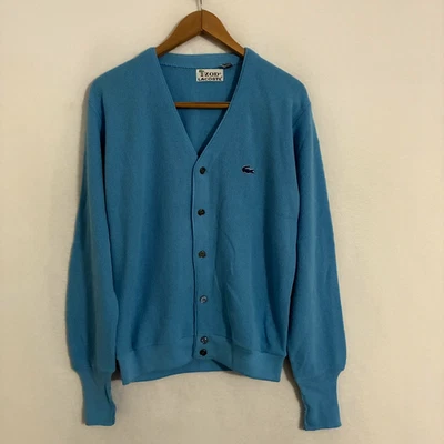 Cárdigan Suéter De Colección Izod Lacoste Tejido Hombres M Preppy Tenis Abuelo Orlon Acrílico Foto 1 de 4