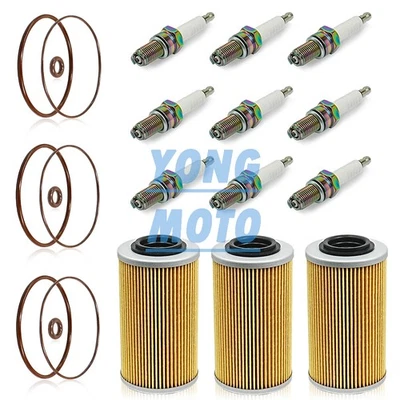 3 Packs Oil Filters Kit & O-Rings Spark Plugs Set for Sea-Doo GTS 130 2011-2017 - Image 1 of 4