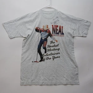 Camicia vintage Neal McCoy punto singolo double face tour taglia XL - Foto 1 di 5