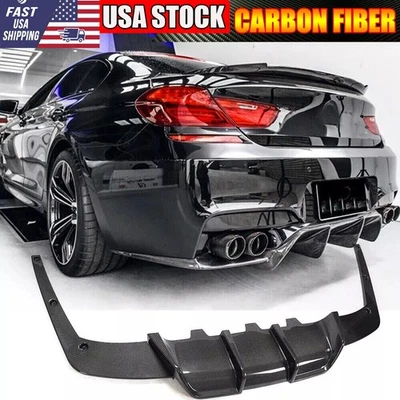 Kit de carrocería difusor parachoques trasero fibra carbono real bmw f06 f12 f13 m6 13-18 Foto 1 de 4