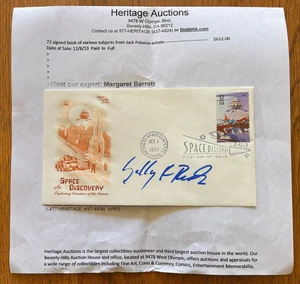 SALLY K RIDE AUTOGRAPHED "SPACE DISCOVERY" 1998 KENNEDY FIRST DAY COVER ENVELOPE - Picture 1 of 2