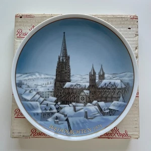 Rosenthal Clásico Rosa 1975 Plato de Navidad Friburgo Alemania Edición Coleccionista - Imagen 1 de 4