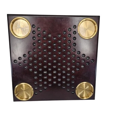 Juego de mesa de madera vintage Bombay Company damas chinas tazas cuadradas de latón 2001 Foto 1 de 4