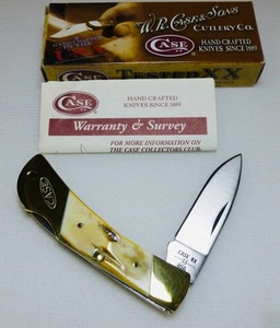 CASE XX 051051 L SSP Lockback Drop Point Stag Grip Brass Bolsters 10 Dot 1980  - Picture 1 of 18