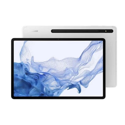Samsung Galaxy Tab S8 5G 2022 128GB Silver - Excellent Refurbished - Image 1 of 3