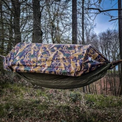 1-2 Person Travel Camping Tent Hanging Hammock With Mosquito Net Rain Fly - Image 1 of 4