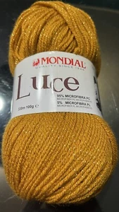 FILATO "LUCE" MONDIAL GOMITOLO DA 100 GR CON LUREX FERRI 4-5 UNCINETTO 3,5-4 - Foto 1 di 4