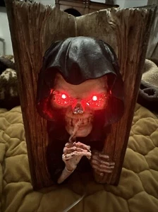 Light up reaper in open book Halloween decor Light Up Rare Spooky Scary Og New - Picture 1 of 6