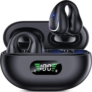 Open Ear Clip Wireless Earbuds Bluetooth 5.3, Sports Earphones Built-in Micro... - Picture 1 of 8