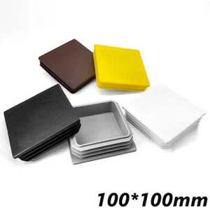 Plastic End Caps Tube Inserts Bung Plugs Stoppers 100x100mm Chair Table Feet Leg - Picture 1 of 6