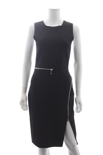 Alexander Wang Abito a maglia con cerniera curva nero