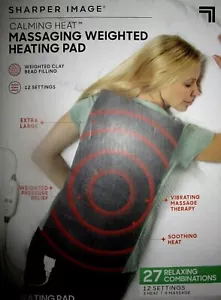 Sharper Image deluxe Calming Massaging Weighted Heating Pad** 27 combinations - Picture 1 of 4