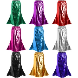 Kids Girls Dress Cheer Leader Dancewear Flared Skirts Skirt Show Costume Party - Picture 1 of 75