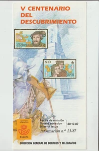 España V Centenario Descubrimiento America Información año 1987 (GQ-331) - Picture 1 of 1