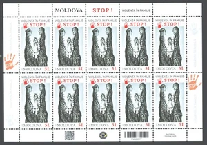 Moldavia 2025 STOP violenza in famiglia! , Foglio, MNH, L.4 - Foto 1 di 1