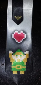 L@@K! 8 Stück Legend of Zelda - Link weiße Satin Krawatte - Bild 1 von 2
