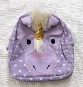 ¡Nuevo! Mini mochila Pottery Barn Kids niñas PRE K monograma MADISON unicornio - Imagen 1 de 5