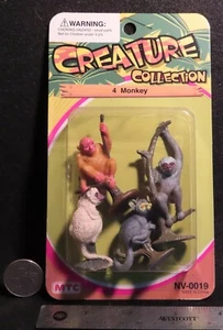 4 Monkey on Tree Zoo Pet Shop Animal Display Estate AS IS 1:12 Mini CA6152 - Picture 1 of 2