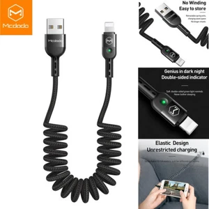 Mcdodo Car Carplay Cable USB A to iPhone Charging Cable Coiled Fast Charger Cord - Picture 1 of 13