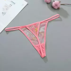 Perizoma Maglia Sexy Donna Donna Stampa Floreale Trasparente Micro Corda G Lightwe - Foto 1 di 30