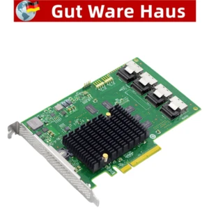 FOR LSI 9201-16I 6GBPS 16P SAS HBA P19 IT MODE ZFS FREENAS UNRAID 4* CABLE SATA - Bild 1 von 3